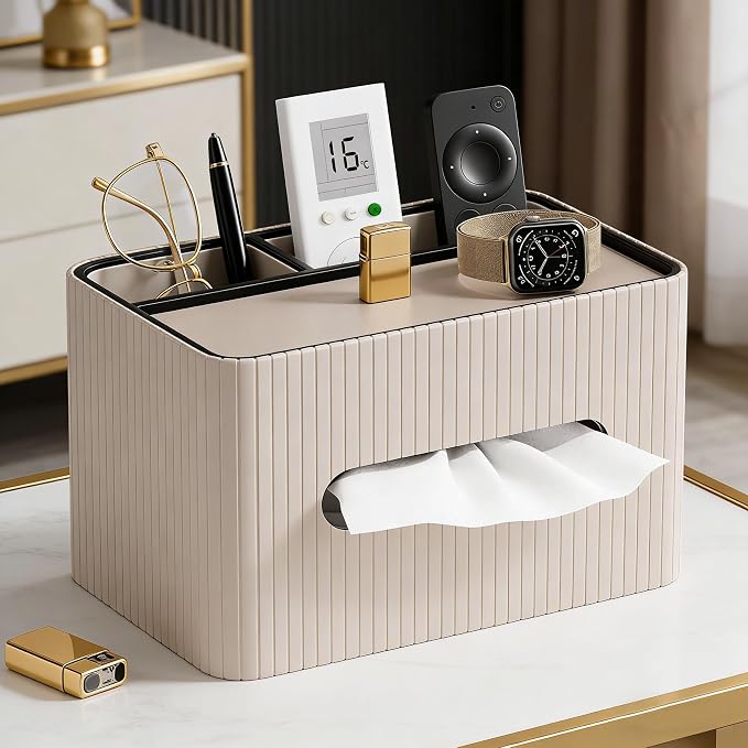 KINGFOM Leather Tissue Box Cover - Image 2