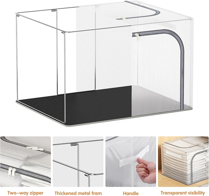 Bubimon Large Size 66L 3 Pack Clothes Storage Bin - Image 4