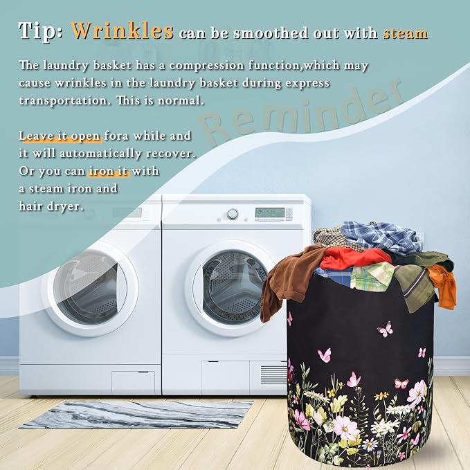 Beautiful Flowers Laundry Hamper - Image 6