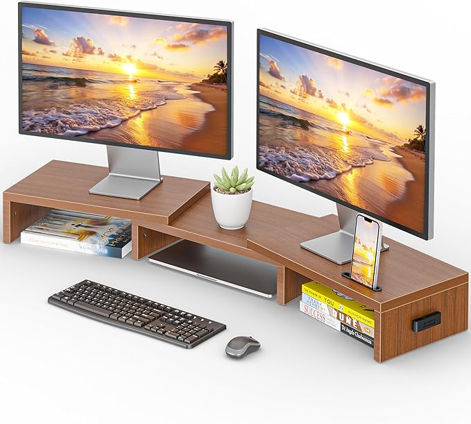 BONTEC Dual Monitor Stand Riser by BONTEC