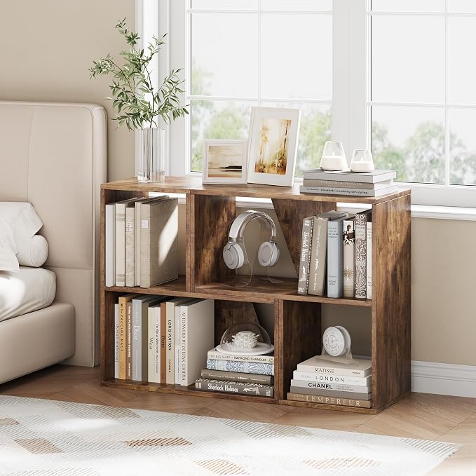 MapleGrace 6 Cube Storage Organizer, Wooden Storage Shelves Bookcase - Image 9