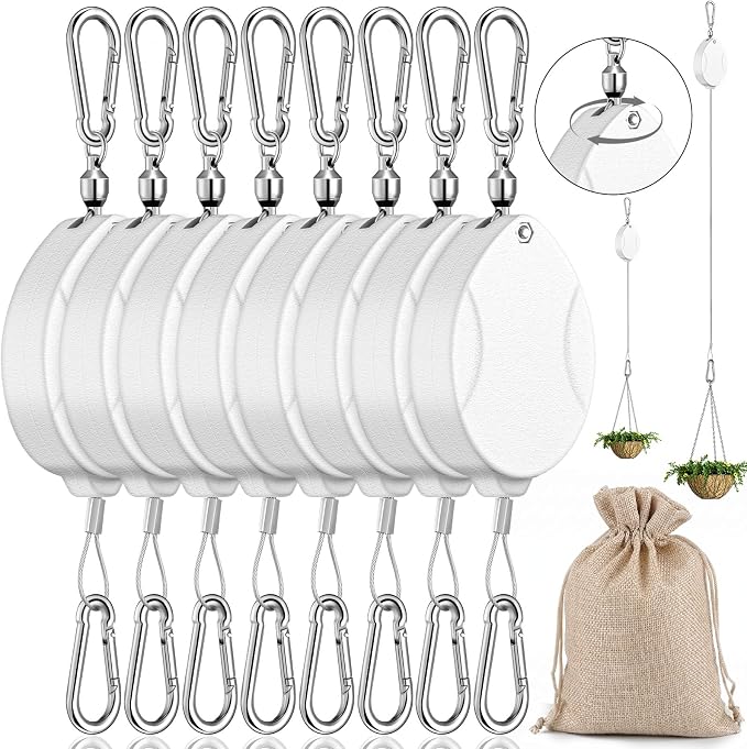 Leinuosen 8 Pack Upgraded Plant Pulleys by Leinuosen
