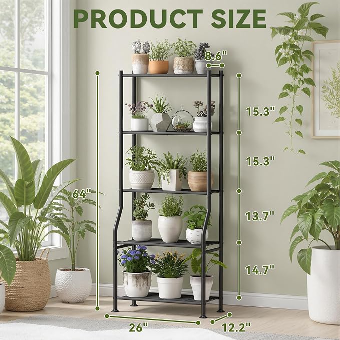 Livilord 5-Tier Plant Stand Indoor Outdoor, Waterproof Corner Garden Rack - Image 7