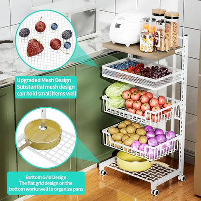HapiRm Fruit Basket Kitchen Cart - Image 4