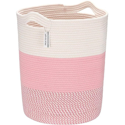 Sea Team Large Size Cotton Rope Woven Storage Basket by SeaTeam
