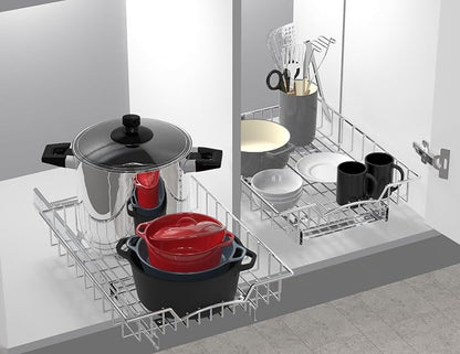 Simple Houseware Under Cabinet Pull Out Sliding Shelf Drawer, 17Dx13W | - Image 4