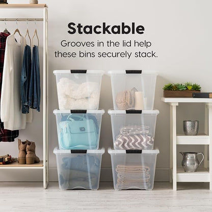 IRIS USA 12-Pack 54 Quart Stackable Storage Bins - Image 7