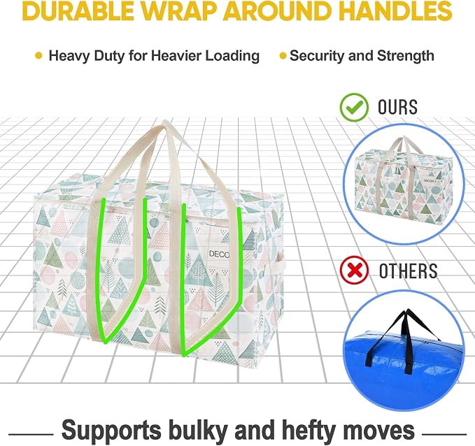 VENO 4 Pack Moving Bags and Large Christmas Storage Bins - Image 5