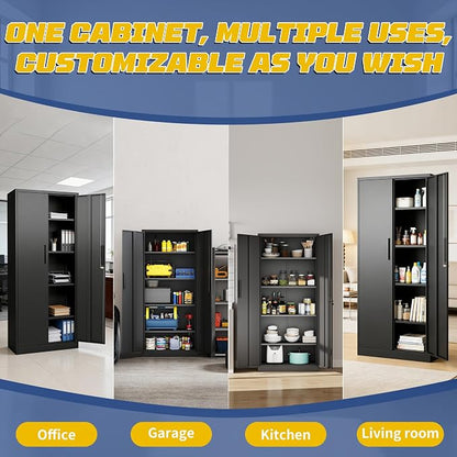 Metal Garage Storage Cabinet, Home Office, Office Cabinet - Image 8