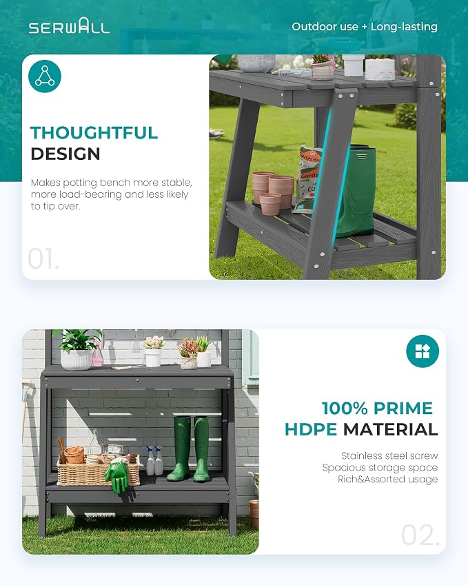 SERWALL Potting Bench Outdoor - Image 7