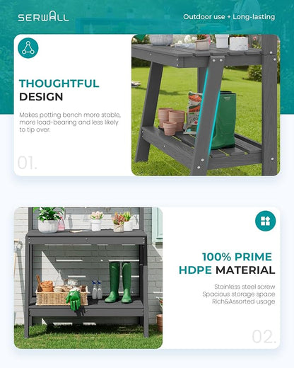 SERWALL Potting Bench Outdoor - Image 7