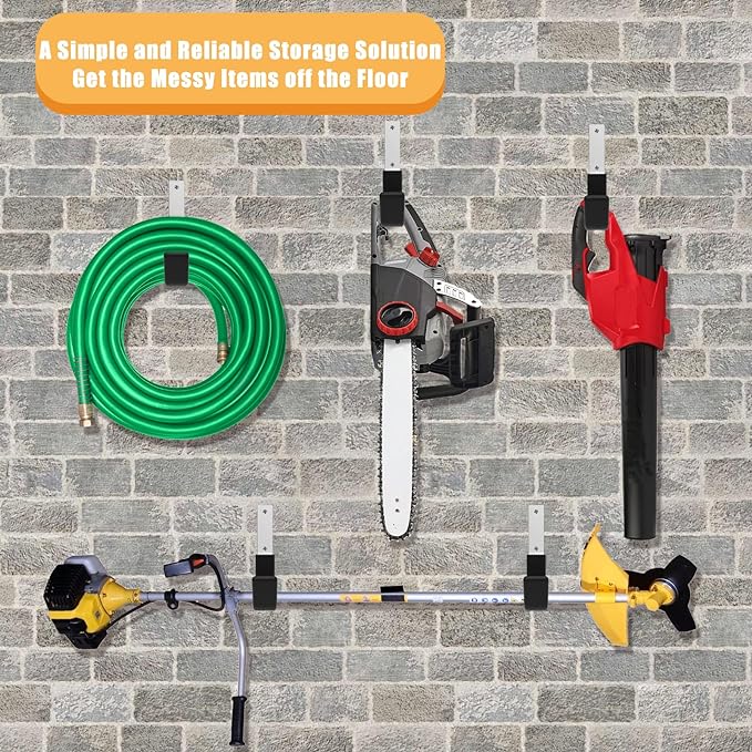 Heavy Duty Utility Hooks for Wall Mount, Garage Wall Hooks, Chainsaw & Leaf - Image 5