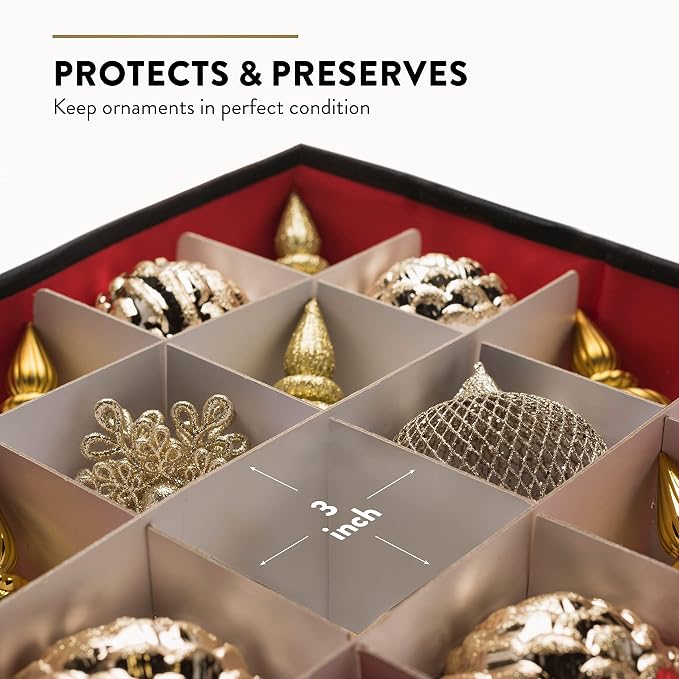 ZOBER Christmas Ornament Storage Box - Image 4
