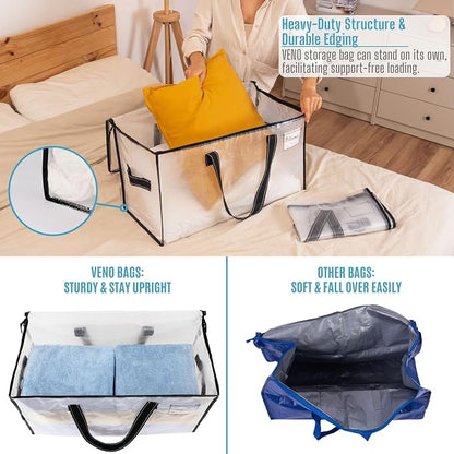 VENO 4 Pack Moving Bags, Comforter and Blanket Storage Bags - Image 3