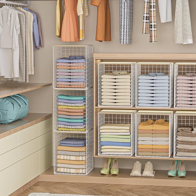 Hencawima 3-Pack Taller Stackable Closet Organizers and Storage - Image 5