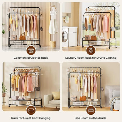 TigerParty Double Rods Clothes Rack - Image 7