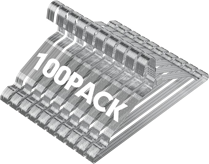 SPECILITE Metal Wire Hangers 100 Pack, Bulk by SPECILITE