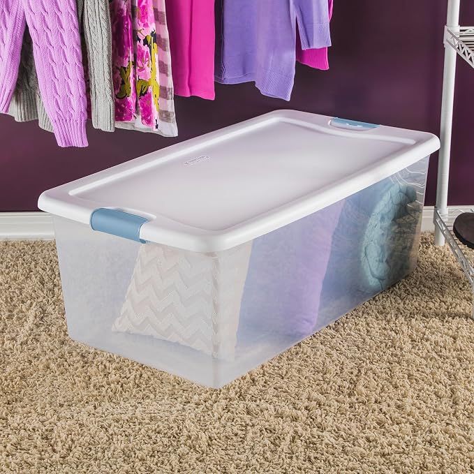 Sterilite 12-Pack Latching Box, Under Bed Storage Bins - Image 5