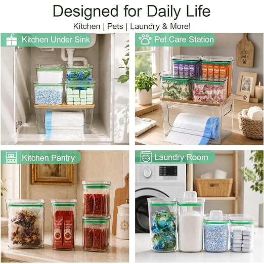 5-in-1 Trash Bag Dispenser, Laundry & Dishwasher Pods Storage Container | - Image 6
