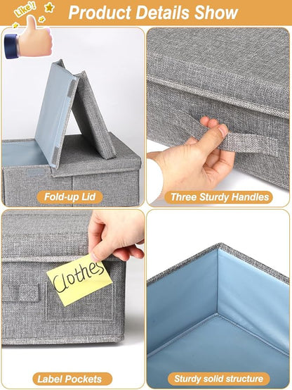punemi Under Bed Storage With Lids, 2 Pack Large Underbed Storage Containers - Image 6
