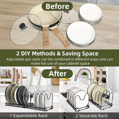 ROOHUA Pot Rack -Expandable Pan Organizer - Image 2