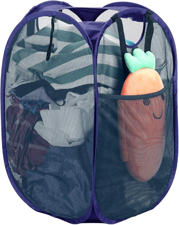 HOUSE AGAIN Strong Mesh Pop-up Laundry Hamper, Quality Collapsible Laundry by HOUSEAGAIN