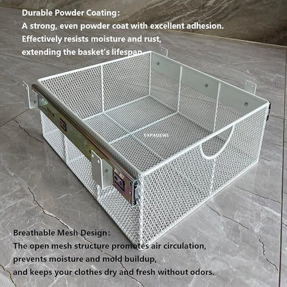 Pull Out Closet Drawer for Clothes | Sliding Wire Basket for Wardrobe Cabinets - Image 3