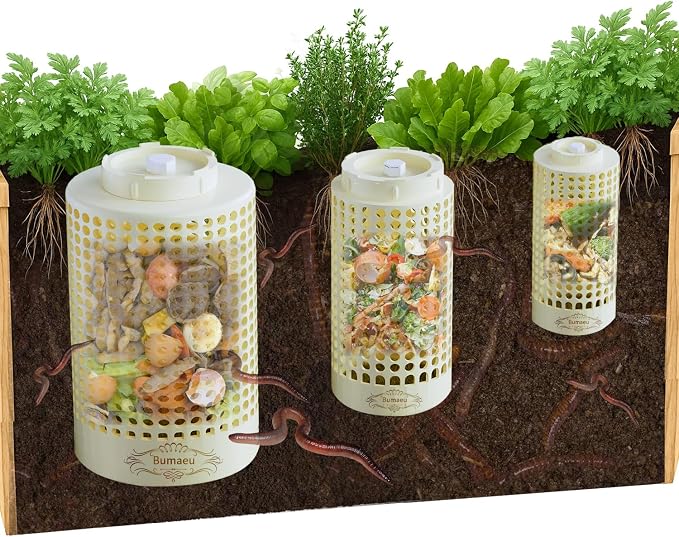 Underground Worm Farm, Garden Mini vermicomposting bin by Bumaeu
