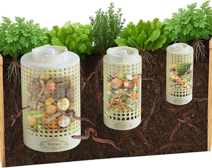 Underground Worm Farm, Garden Mini vermicomposting bin by Bumaeu
