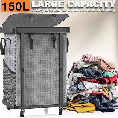 150L Large Fashion Laundry Basket - Image 3