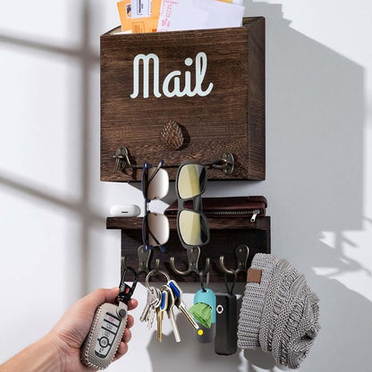 eBun Narrow Wood Mail Holder by eBun