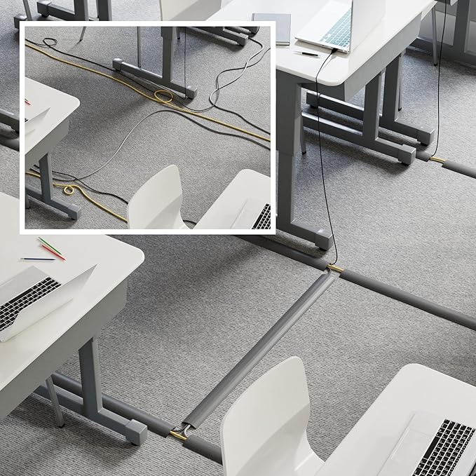 D-Line 6ft Floor Cord Cover, Cable Channel, Protect Cords, Prevent Trips - Image 5