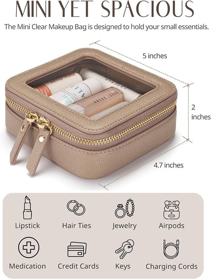 Popvibe Clear Makeup Bag Travel Cosmetic Case Transparent Toiletry Bag - Image 5