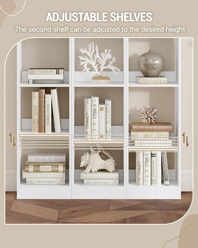 Hzuaneri Bookcase, Tall Narrow Bookshelf, Open Display Storage Shelf | Skinny - Image 6