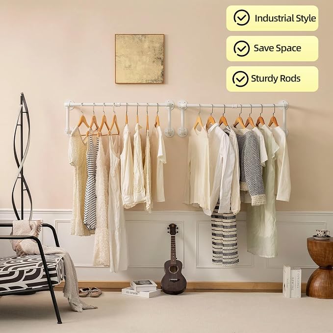Clothes Racks, Industrial Pipe Clothing Racks - Image 2