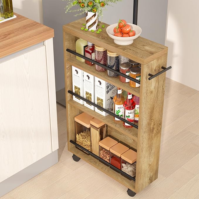Tribesigns Slim Storage Cart, Rolling Narrow Kitchen Cart on Wheels by Unknown