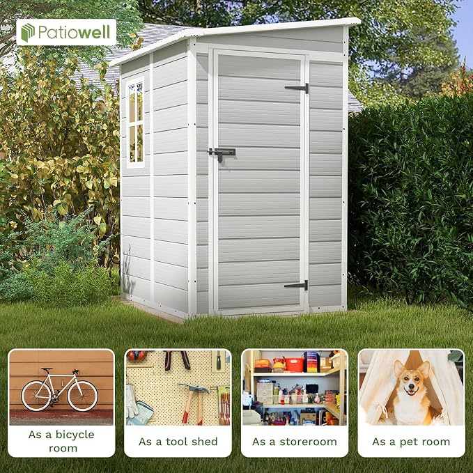 Patiowell 5x4 FT Outdoor Storage Shed - Image 7