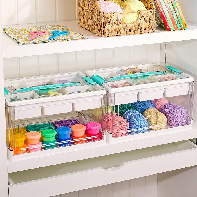 Vtopmart 24 QT Clear Plastic Craft Organizers and Storage Box - Image 7