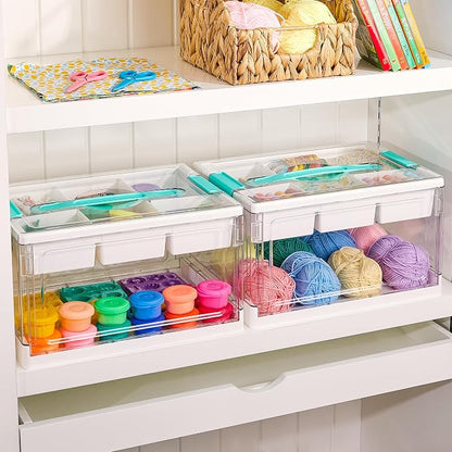 Vtopmart 24 QT Clear Plastic Craft Organizers and Storage Box - Image 7