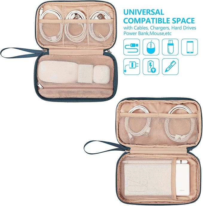 NISHEL Travel Cord Organizer Case, Double Layers Tech Electronic Bag, Essentials - Image 2
