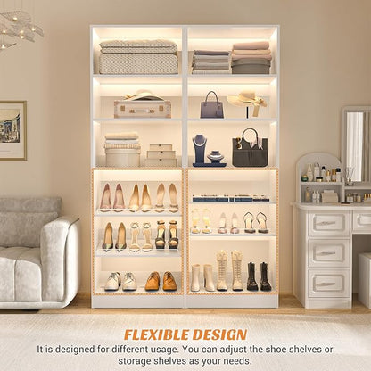 Unikito 25” Closet Organizer System, Freestanding Shoe Storage Shelves - Image 2