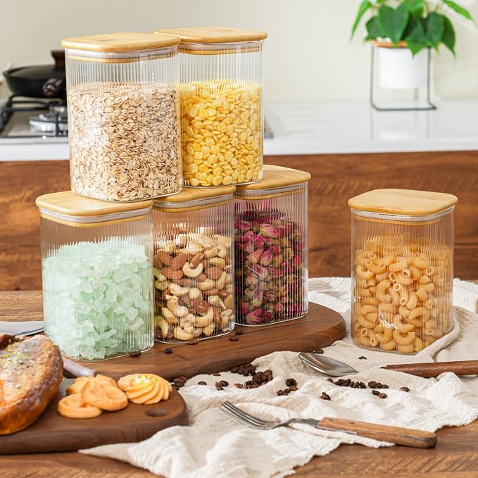 37oz Airtight Glass Square Storage Canisters - Image 8