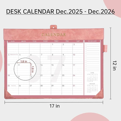 Yoment Desk Calendar 2026 Leather Desk Calendar - Image 3