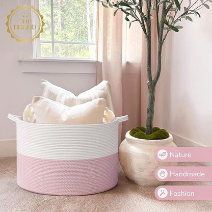 INDRESSME 115L Extra Large Pink Laundry Basket - Image 7