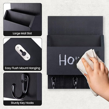 Key and Mail Holder for Wall Mount, Entryway Mail Holder - Image 3