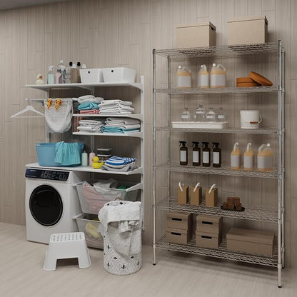 18" Deep x 48" Wide x 74" Height Wire Shelving Kit | 6-Tier | NSF Commercial - Image 2