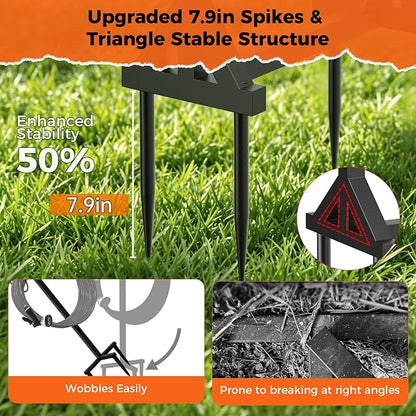 Garden Hose Holder Heavy-Duty Freestanding Water Hose Holder Holds 160Ft Hoses - Image 3