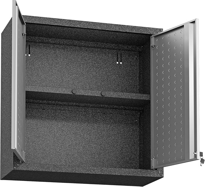 Manhattan Comfort Fortress Floating Storage Cabinet, Modern Stainless-Steel - Image 5