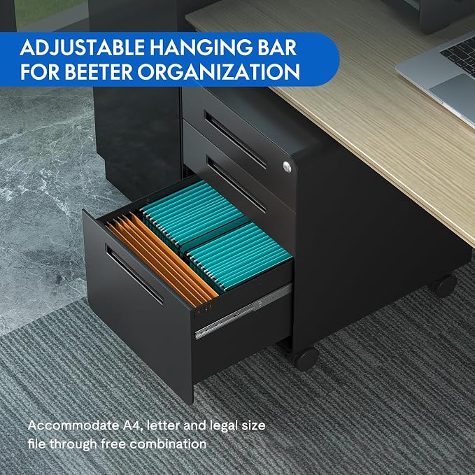 FLEXISPOT Metal File Cabinet for Home Office Mobile File Cabinet - Image 4
