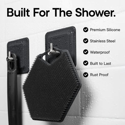 TOOLETRIES Arnold Silicone Shower Hook, Adhesive Bathroom Hook - Image 4